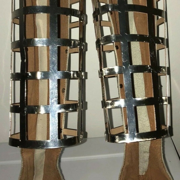 NWT Jeffrey Campbell Birdland CAGE METAL sandal 10 - Picture 9 of 15